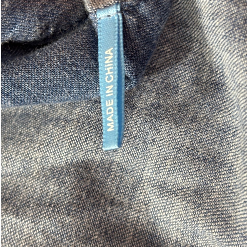 J.McLaughlin Womens Blue Denim Chambray Shirt Dress Midi Pockets Size L - Picture 15 of 15